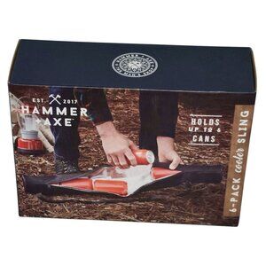 Hammer + Axe 6 Pack Cooler Sling Insulated Interior Hold 6 Cans